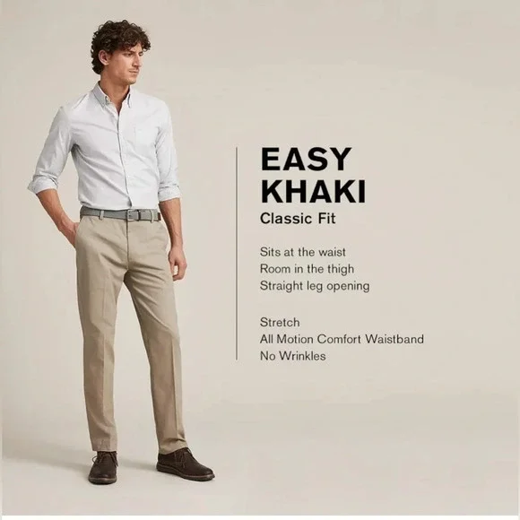 NWOT Dockers Men's Classic Fit Easy Khaki Pants Sz 34x32 - Picture 5 of 5